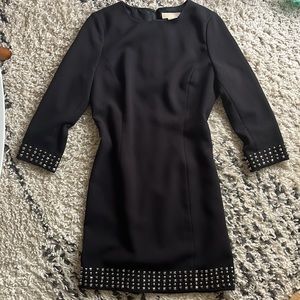 MICHAEL Michael Kors Black Studded Mini Dress